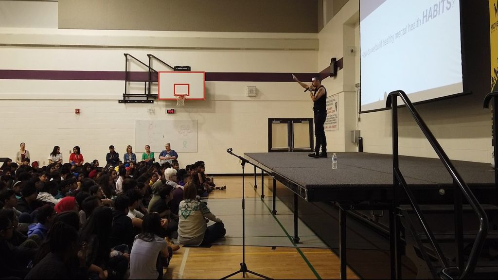 public speaking at a school